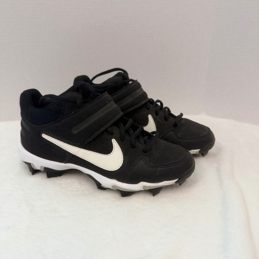 Nike Force Trout 6 Keystone Cleats Kids 6Y Black Excellent Fastflex AO7582-001